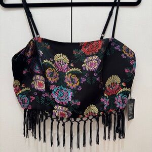 NWT Jacquard Crop Top